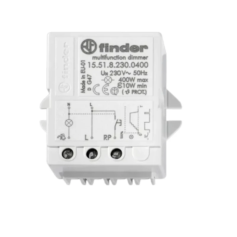 Finder 15 Trailing Edge Dimmer 230V, Screw Terminal, Single Channel, CE EACUK, Italy 15.51.8.230.0400