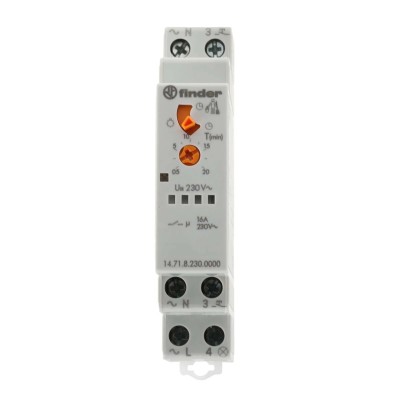 Finder Staircase Timer 230V AC SPNO Contact Configuration 14.71.8.230.0000