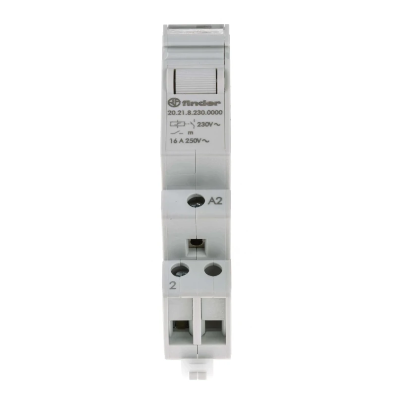 Finder DIN Rail Modular Step Relay 230V AC Coil 16A SPST 20.21.8.230.0000