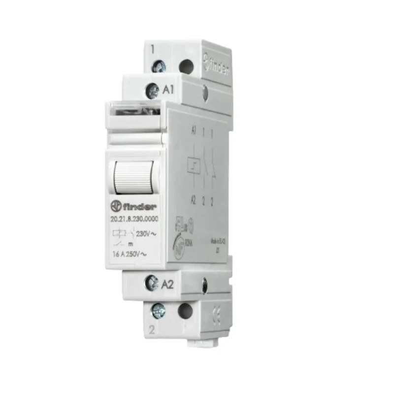 Finder DIN Rail Modular Step Relay 230V AC Coil 16A SPST 20.21.8.230.0000