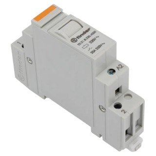 Finder DIN Rail Power Relay 230V AC Coil Voltage 20A Switching Current SPST Silver Alloy Contacts 22.21.8.230.4000