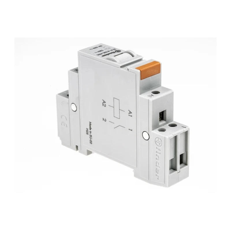 Finder DIN Rail Power Relay 230V AC Coil Voltage 20A Switching Current SPST Silver Alloy Contacts 22.21.8.230.4000