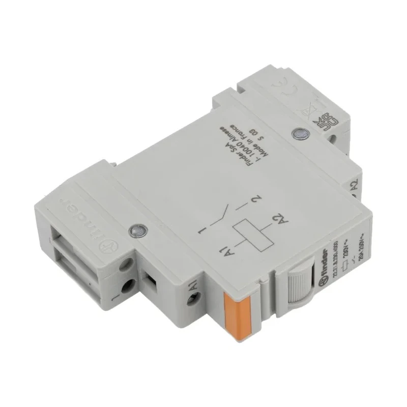 Finder DIN Rail Power Relay 230V AC Coil Voltage 20A Switching Current SPST Silver Alloy Contacts 22.21.8.230.4000