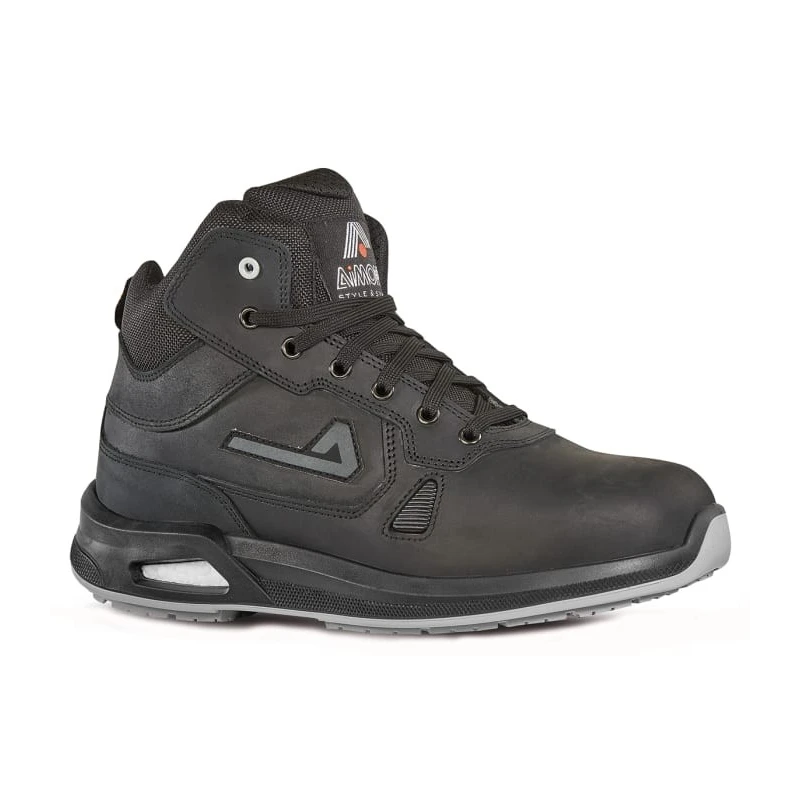 AIMONT VIGOREX Black Aluminium Toe Capped Unisex Ankle Safety Boots EU Size 43 UK Size 9 Lace Up COBA LT COBALT IA101 43