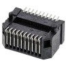 Samtec MECT Series Right Angle Edge Connector, Surface Mount, 20 Contacts, 0.8 mm Pitch, 2 Row, Solder MECT-110-01-M-D-RA1