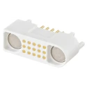 Rosenberger MultiMag 15 Straight Panel 15 Way Magnetic Connector PCB Brass Contact Nickel Gold Plating M9K103-400L