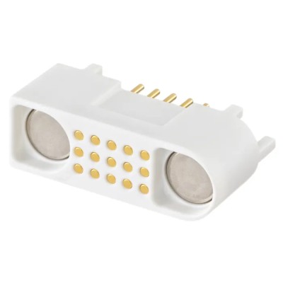 Rosenberger MultiMag 15 Straight Panel 15 Way Magnetic Connector PCB Brass Contact Nickel Gold Plating M9K103-400L