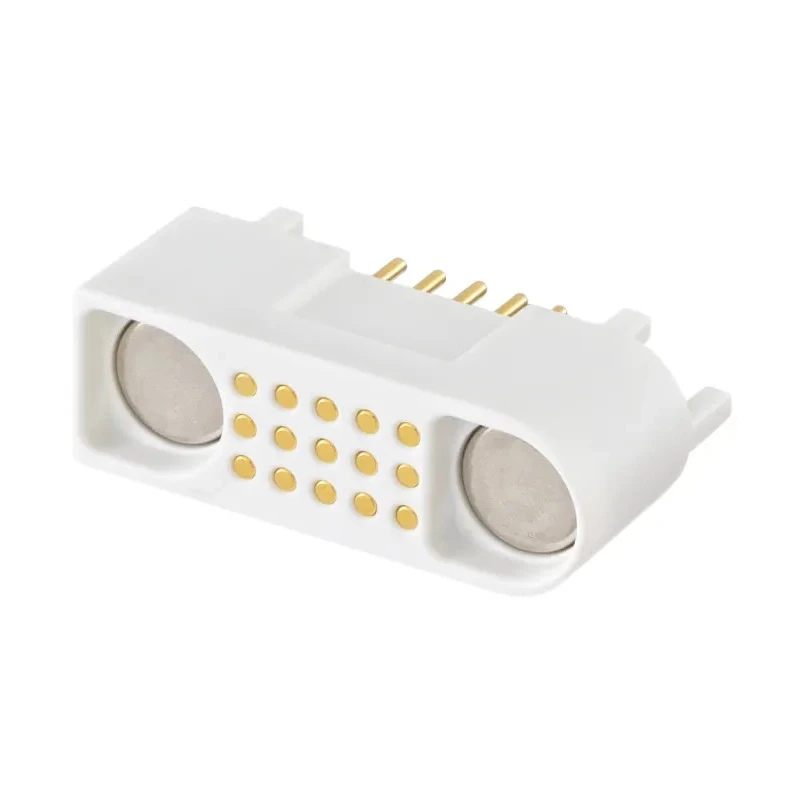 Rosenberger MultiMag 15 Straight Panel 15 Way Magnetic Connector PCB Brass Contact Nickel Gold Plating M9K103-400L