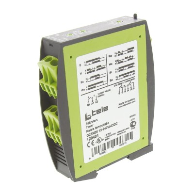 Tele Multifunction DIN Rail Timer Relay 2-Contact DPDT 0.05 s to 100 h 12-240 V AC/DC G2ZM20