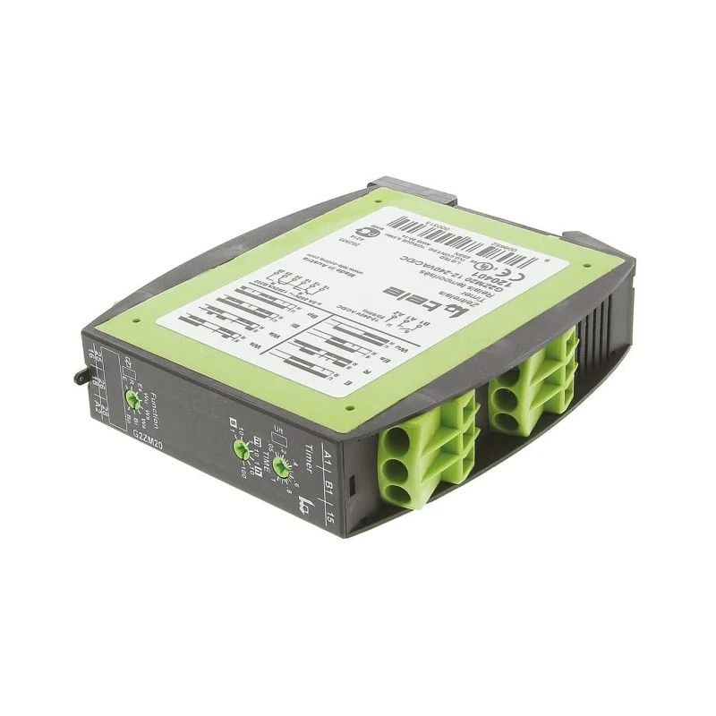 Tele Multifunction DIN Rail Timer Relay 2-Contact DPDT 0.05 s to 100 h 12-240 V AC/DC G2ZM20