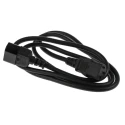 RS PRO IEC C13 to IEC C14 Power Cord 1.5 m Black Low Smoke Zero Halogen 137-3380