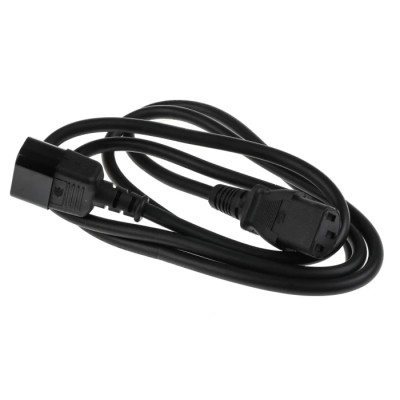 RS PRO IEC C13 to IEC C14 Power Cord 1.5 m Black Low Smoke Zero Halogen 137-3380