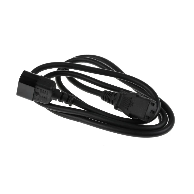 RS PRO IEC C13 to IEC C14 Power Cord 1.5 m Black Low Smoke Zero Halogen 137-3380