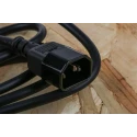 RS PRO IEC C13 to IEC C14 Power Cord 1.5 m Black Low Smoke Zero Halogen 137-3380