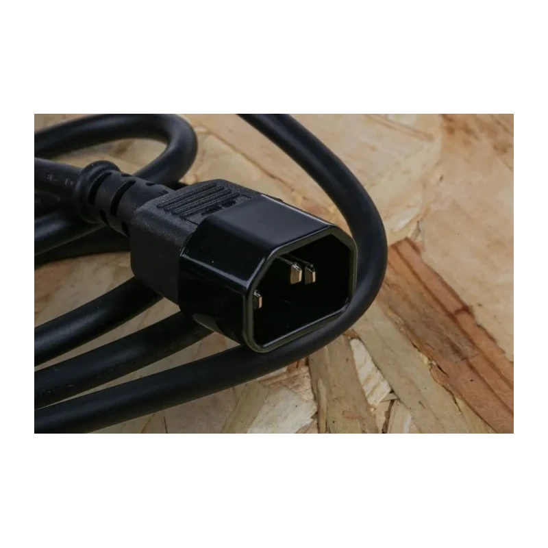 RS PRO IEC C13 to IEC C14 Power Cord 1.5 m Black Low Smoke Zero Halogen 137-3380