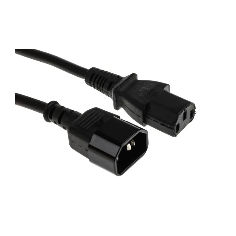 RS PRO IEC C13 to IEC C14 Power Cord 1.5 m Black Low Smoke Zero Halogen 137-3380