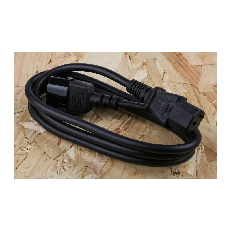 RS PRO IEC C13 to IEC C14 Power Cord 1.5 m Black Low Smoke Zero Halogen 137-3380