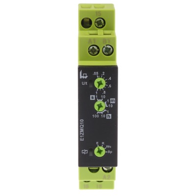 Tele DIN Rail Multifunction Timer Relay 1-Contact SPDT 24-240V AC/DC 0.05 s to 100 h E1ZMQ10