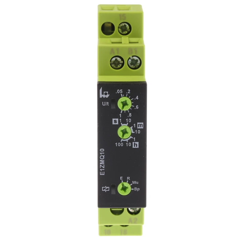 Tele DIN Rail Multifunction Timer Relay 1-Contact SPDT 24-240V AC/DC 0.05 s to 100 h E1ZMQ10
