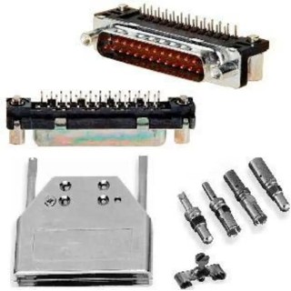 Amphenol Communications Solutions D-Sub Connector 25 Way Right Angle 2.76 mm Pitch Plug-in Female Screw Mount ID25S33E4GV00LF