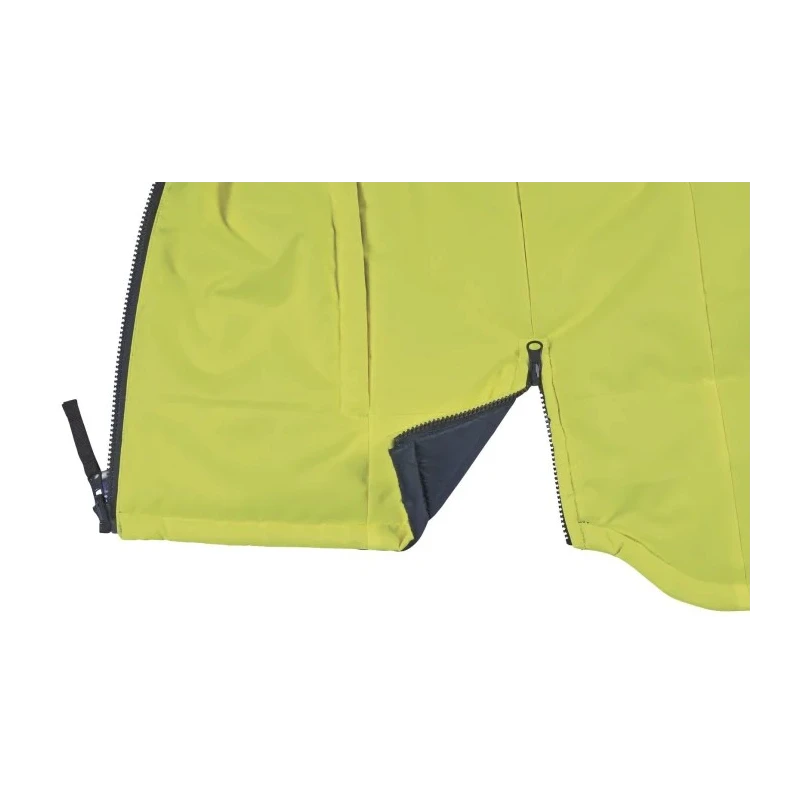 Delta Plus Fluorescent Yellow Navy Blue Zipper Hi Vis Vest Polyester XL FIDJIHVJMXG