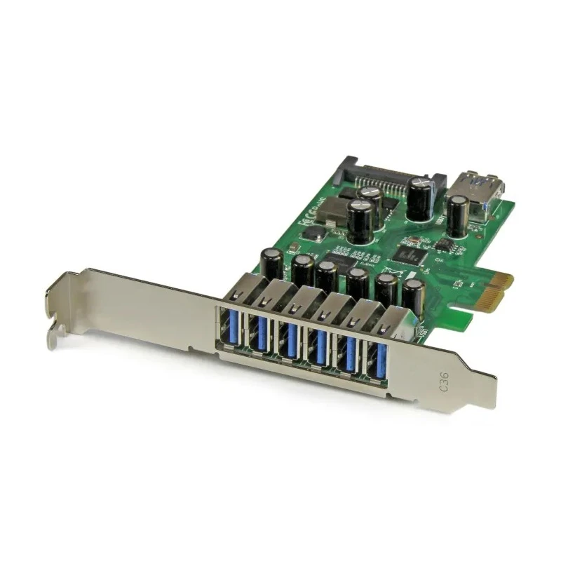 StarTech.com 7 Port USB 3.0 Card PCIe with 6 External and 1 Internal Ports PEXUSB3S7
