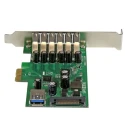 StarTech.com 7 Port USB 3.0 Card PCIe with 6 External and 1 Internal Ports PEXUSB3S7