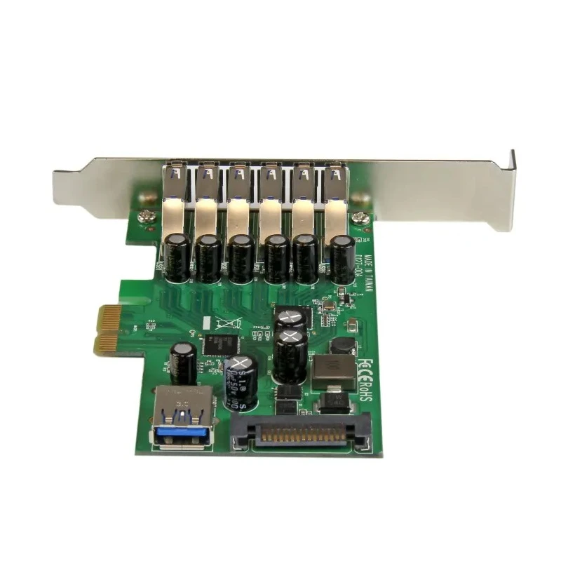 StarTech.com 7 Port USB 3.0 Card PCIe with 6 External and 1 Internal Ports PEXUSB3S7