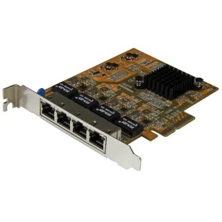 StarTech.com 4 Port PCIe RJ45 Network Card, 1000Mbps, 5Gbps Throughput ST1000SPEX43