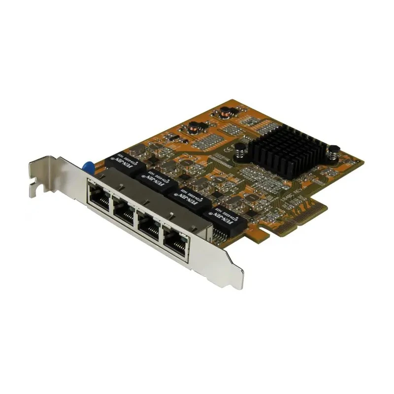 StarTech.com 4 Port PCIe RJ45 Network Card, 1000Mbps, 5Gbps Throughput ST1000SPEX43
