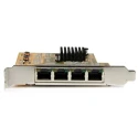 StarTech.com 4 Port PCIe RJ45 Network Card, 1000Mbps, 5Gbps Throughput ST1000SPEX43