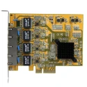 StarTech.com 4 Port PCIe RJ45 Network Card, 1000Mbps, 5Gbps Throughput ST1000SPEX43