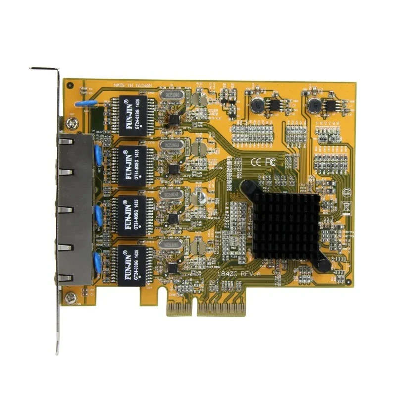 StarTech.com 4 Port PCIe RJ45 Network Card, 1000Mbps, 5Gbps Throughput ST1000SPEX43