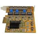 StarTech.com 4 Port PCIe RJ45 Network Card, 1000Mbps, 5Gbps Throughput ST1000SPEX43