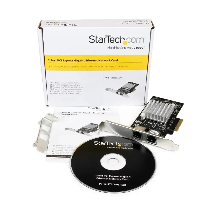 StarTech.com 2 Port PCIe RJ45 Network Card 1000Mbps Dual Gigabit Ethernet ST2000SPEXI