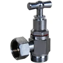 Sferaco Chrome Plated Brass Stopcock BSP 3/8 in BSP Male 3/8 in 1341003