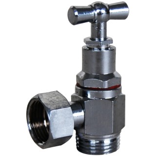 Sferaco Chrome Plated Brass Stopcock BSP 3/8 in BSP Male 3/8 in 1341003