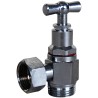 Sferaco Chrome Plated Brass Stopcock BSP 3/8 in BSP Male 3/8 in 1341003