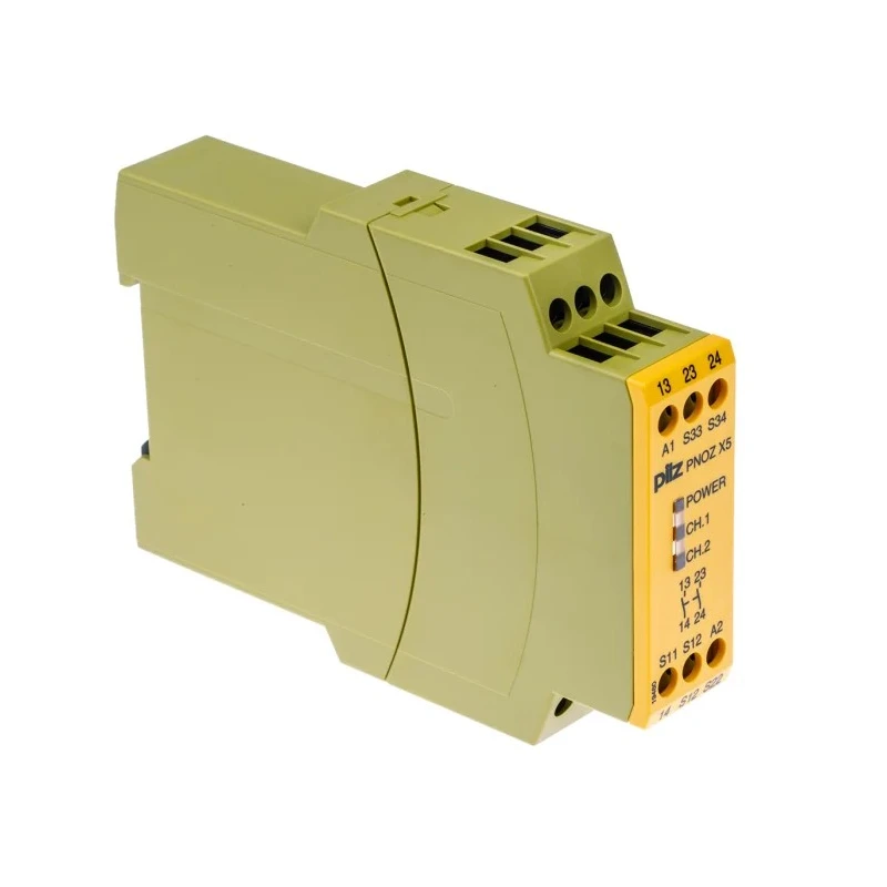 Pilz PNOZ X5 24V AC/DC Safety Relay with 2 Safety Contacts and 1 Auxiliary Contact 774325