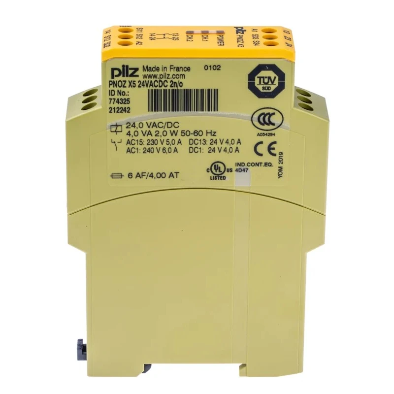 Pilz PNOZ X5 24V AC/DC Safety Relay with 2 Safety Contacts and 1 Auxiliary Contact 774325
