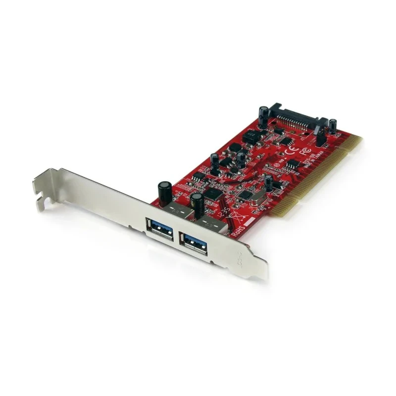 StarTech.com 2 Port USB Card PCI USB 3.0 Compatible PCI Bus, SATA Powered PCIUSB3S22