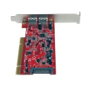 StarTech.com 2 Port USB Card PCI USB 3.0 Compatible PCI Bus, SATA Powered PCIUSB3S22