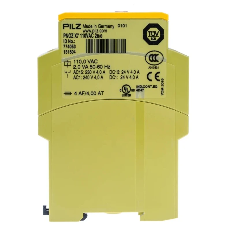 Pilz Safety Relay 110V AC, 2 Safety Contacts, 1 Auxiliary Contact, DIN Rail Mount PNOZ X7 774053