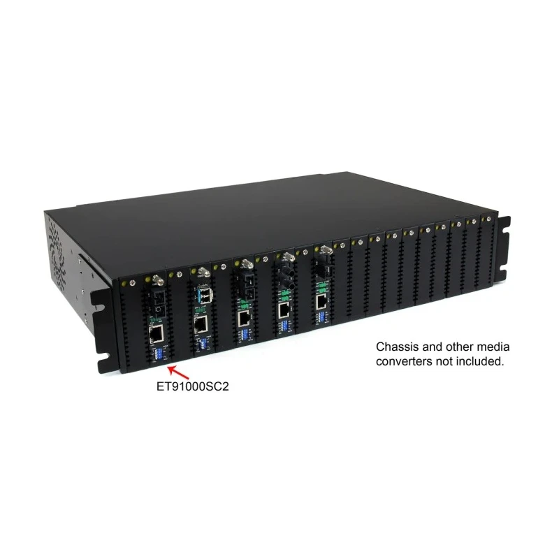 StarTech.com Gigabit Multimode Fibre Media Converter SC RJ45 Half Duplex Full Duplex 2000Mbps 550m ET91000SC2