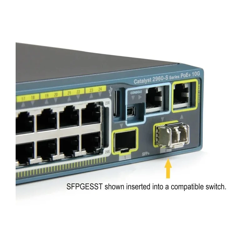 StarTech.com LC Multimode Fibre Optic Transceiver Module Half Duplex Full Duplex 1Gbps SFPGESST