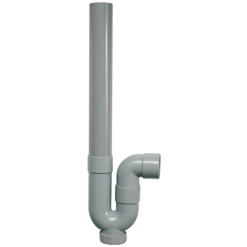 Sferaco Plastic Pipe Fitting Straight Siphon PVC 40 mm Connections 1 bar Max Pressure 5-90°C Operating Temperature 1370001