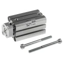 SMC Pneumatic Guided Cylinder 20mm Bore Aluminium Alloy Body Double Acting Through Hole Mount CDQMB20-30