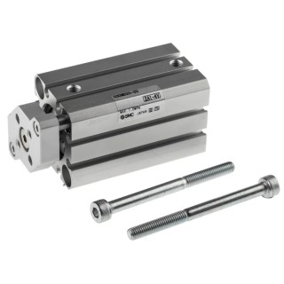 SMC Pneumatic Guided Cylinder 20mm Bore Aluminium Alloy Body Double Acting Through Hole Mount CDQMB20-30