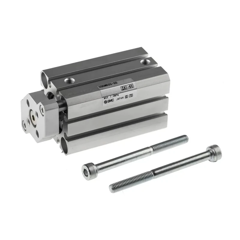 SMC Pneumatic Guided Cylinder 20mm Bore Aluminium Alloy Body Double Acting Through Hole Mount CDQMB20-30