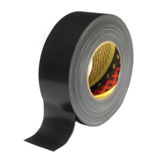 3M Duct Tape 50 m Length x 19 mm Width, Black, PE Coated Finish Y389 black 19MMXM